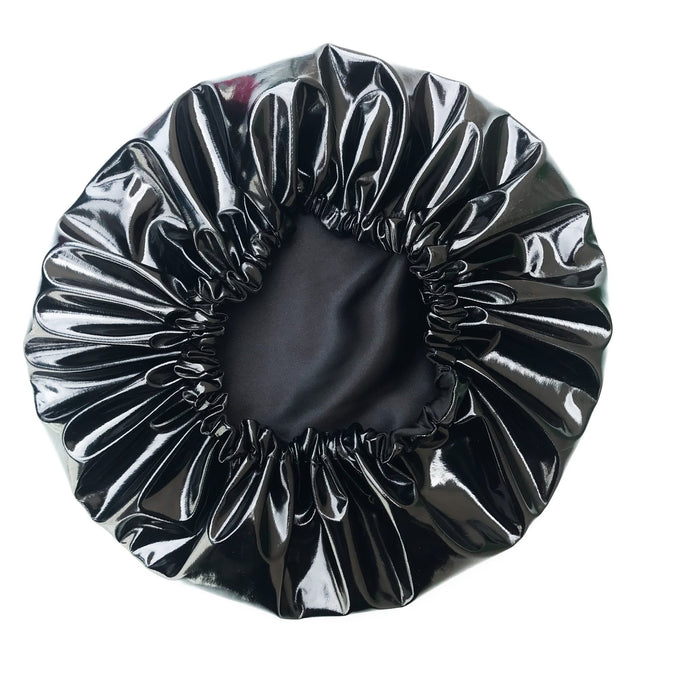 Shower Cap - Black  (reusable)
