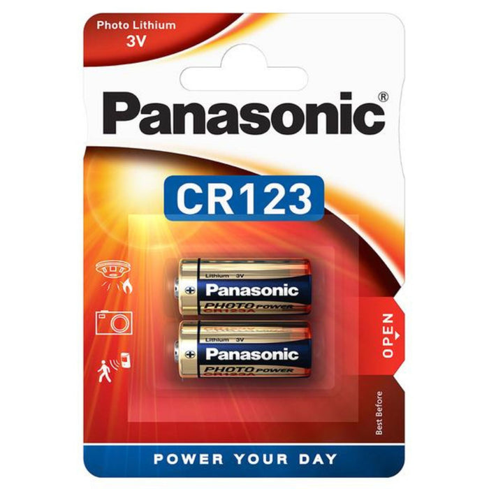 CR123 Lithium Cell 3V (Panasonic) x2 Pack