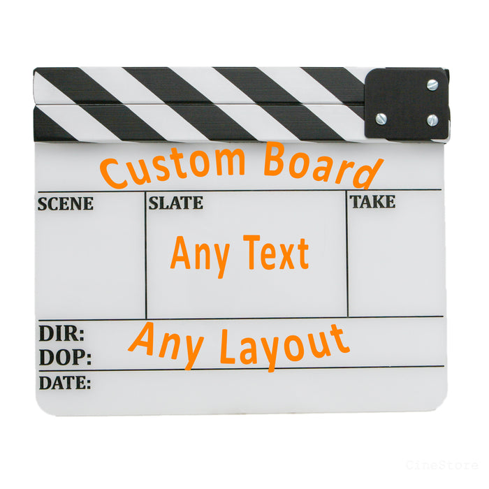 Custom Professional Engraved Clapperboard (w/Sticks)