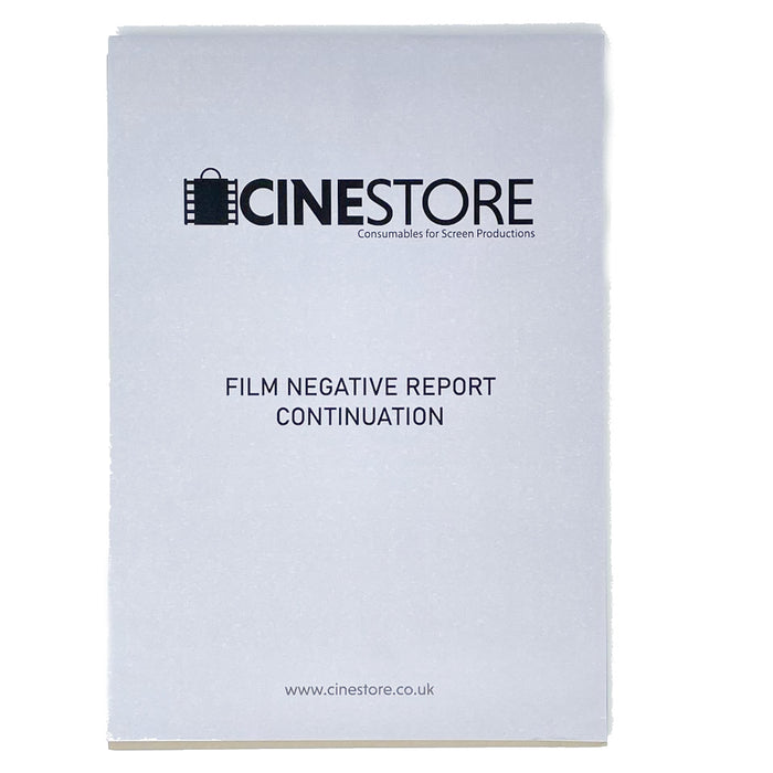 Film Negative (Neg) Report Pad Continuation