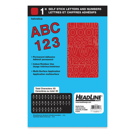 Stick on Letters & Numbers