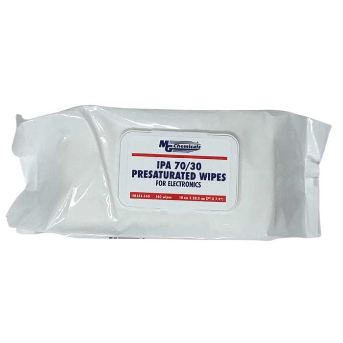 MG IPA 70/30 Presaturated Wipes, 140 Pack