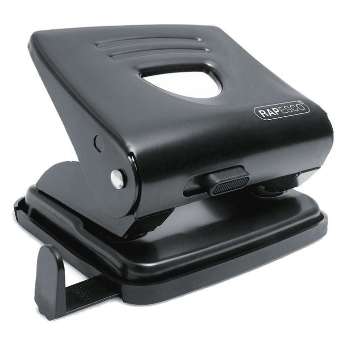 Rapesco 825 2-Hole Metal Hole Punch (Black)