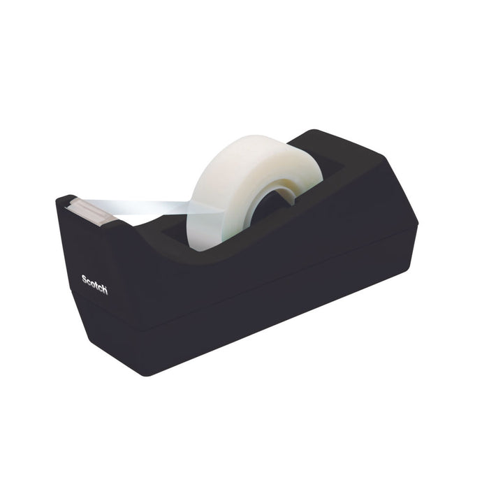 Scotch Non-Slip Desktop Tape Dispenser Black Plastic C38