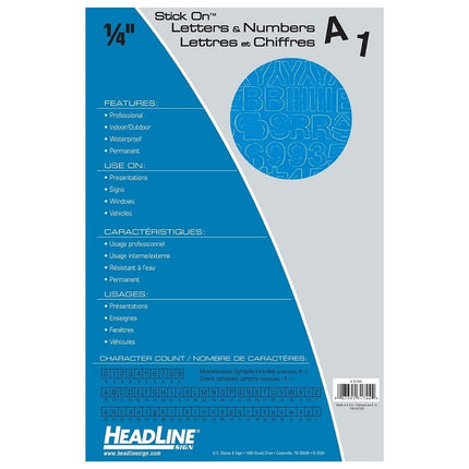 Stick on Letters & Numbers