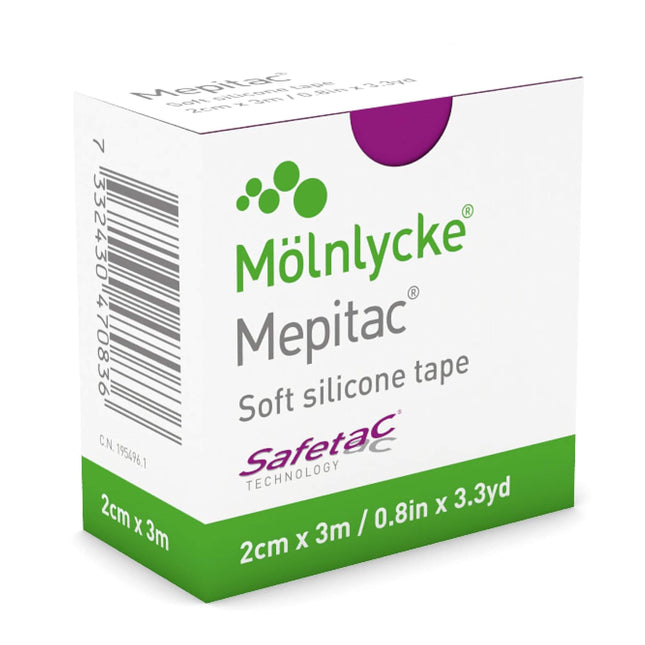 Mepitac Silicone Dressing Tape, 2cm x 3cm