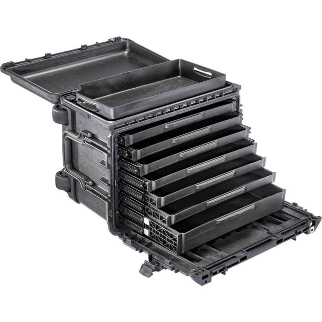 Peli 0450SD4 Case With 4 Shallow & 2 Deep Drawers - Black