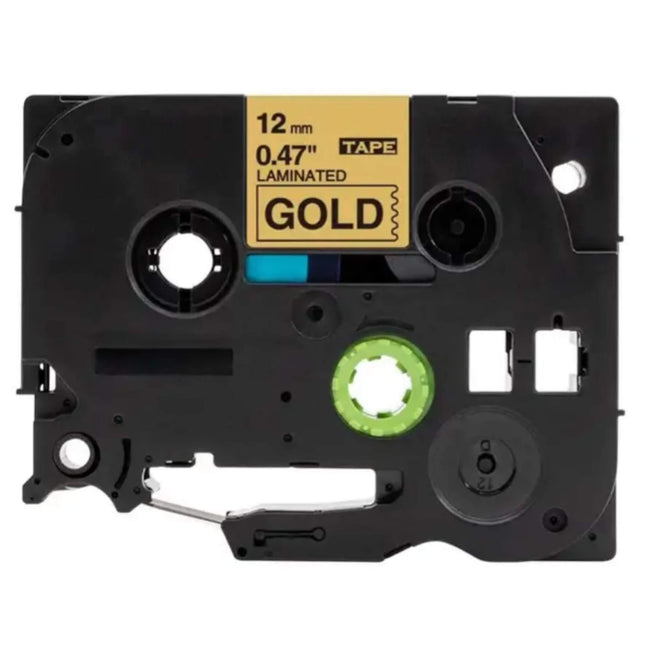 P-Touch 12mm Compatible  - Black on Premium Gold, 12 mm - TZe-831