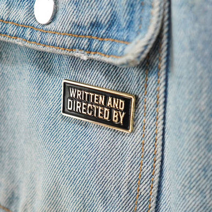 Film Pin Society - Written and Directed by Credit Enamel Pin