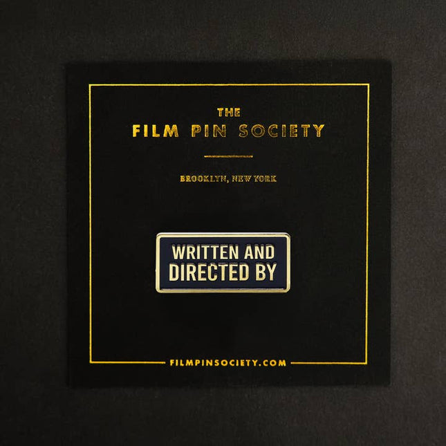 Film Pin Society - Written and Directed by Credit Enamel Pin
