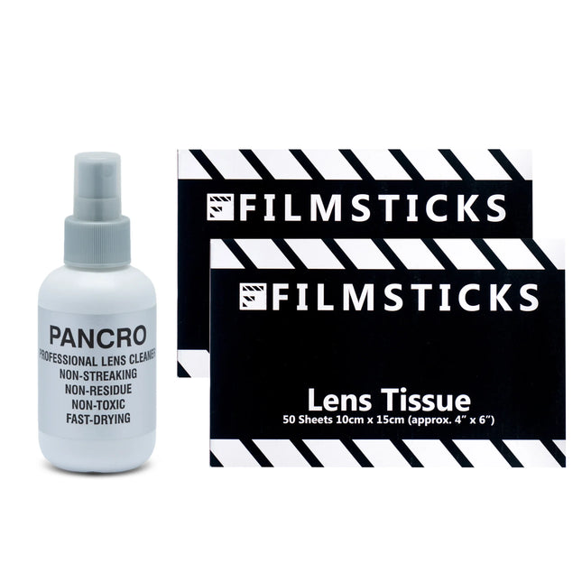 Pancro Lens Cleaning Fluid with Lens Tissue Booklet Bundle