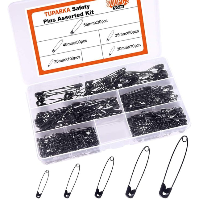 TUPARKA Safety Pins Assorted Sizes (5cm, 3.5cm & 2.5cm)