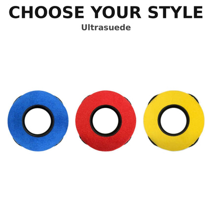BlueStar RED CAM Special #3011 viewfinder eyecushion colour and style options in Ultrasuede