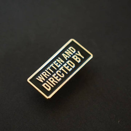 Film Pin Society - Written and Directed by Credit Enamel Pin