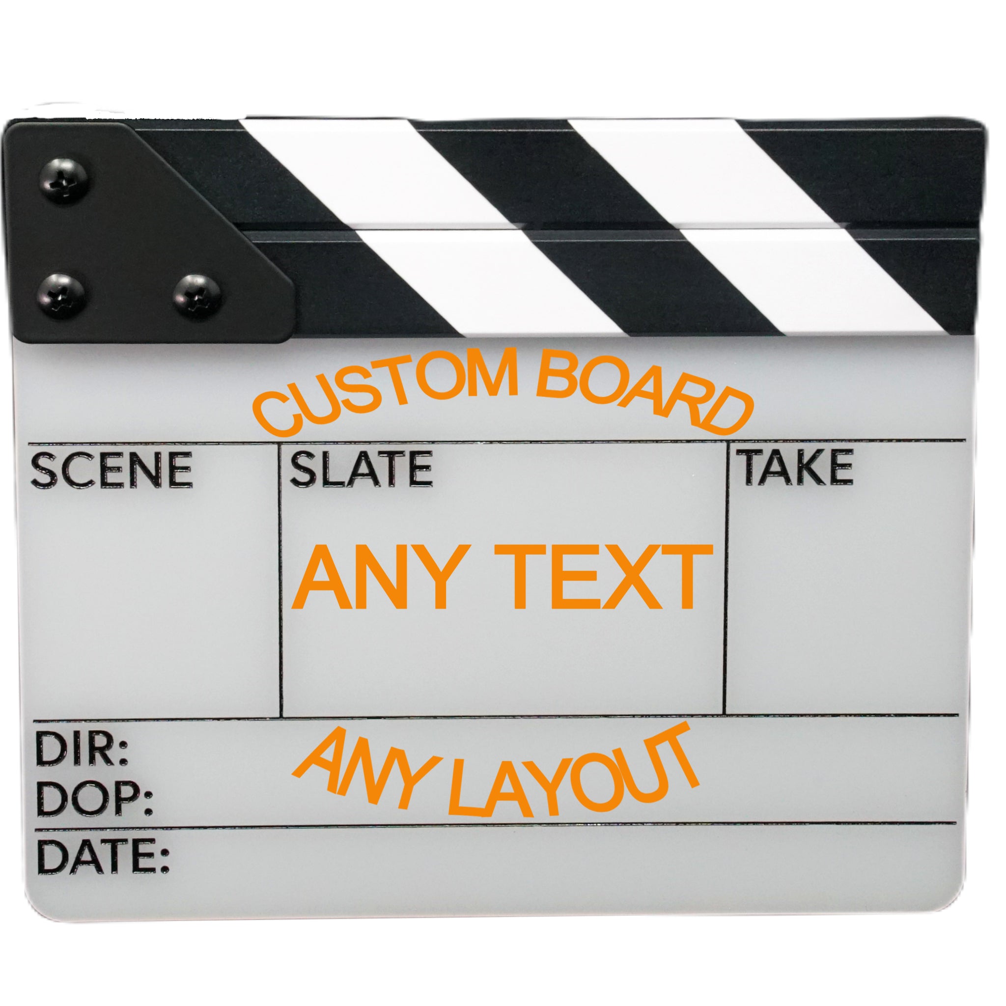 Custom Clapper Board Custom Professional Engraved Clapperboard (w/Sticks) – CineStore
