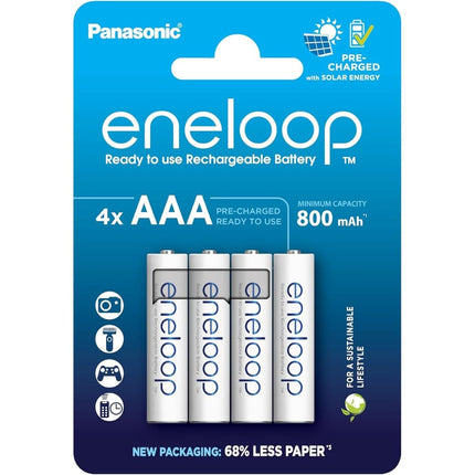 Panasonic Eneloop AAA 800mAh Rechargeable Batteries | 4 Pack
