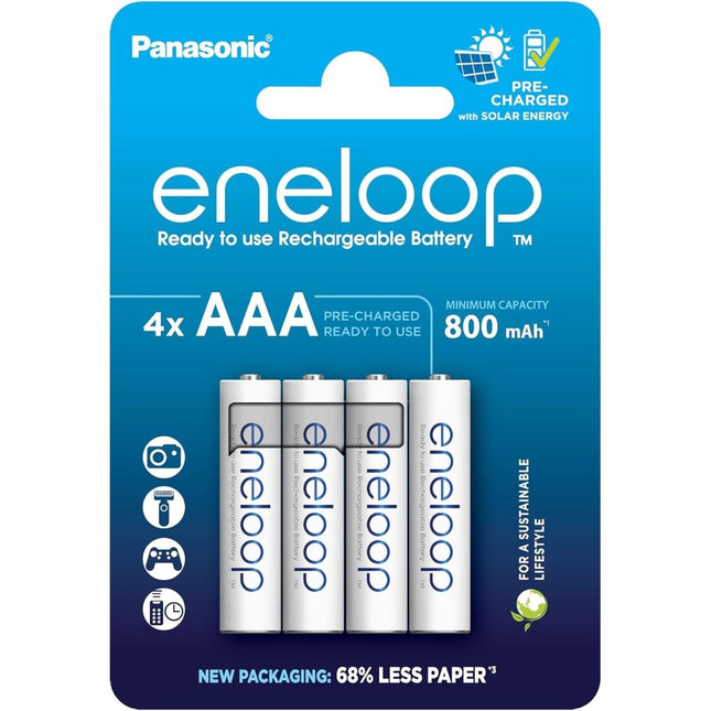 Panasonic Eneloop AAA 800mAh Rechargeable Batteries | 4 Pack