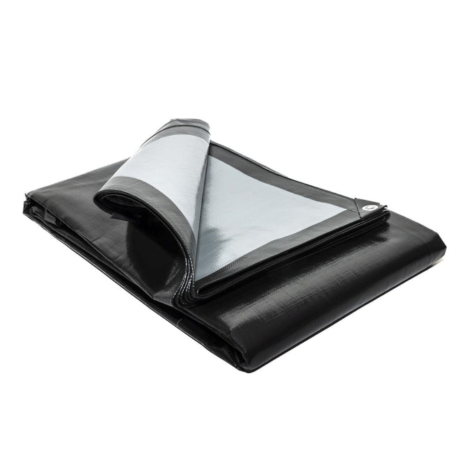Black / Silver 3m x 3.6m tarp