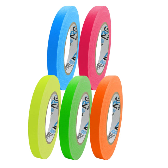 NRG Matt Gaffer Tape - 12mm x 25M Spike Tape, Fluro
