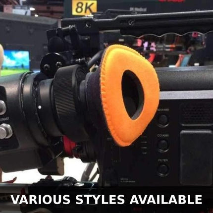 BlueStar Oval Small #6011 viewfinder eyecushion fitted to a Sharp 8K camera viewfinder, various styles available