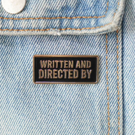 Film Pin Society - Written and Directed by Credit Enamel Pin
