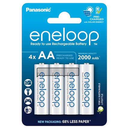 Panasonic Eneloop AA 2000mAh Rechargeable Batteries | 4 Pack