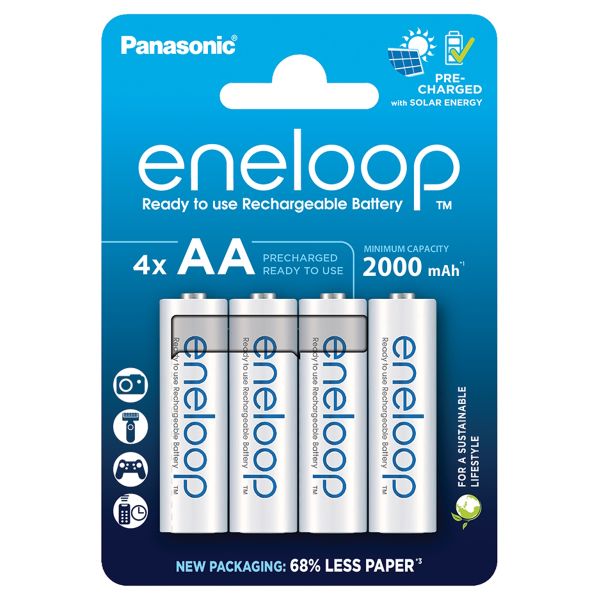 Panasonic Eneloop AA 2000mAh Rechargeable Batteries | 4 Pack