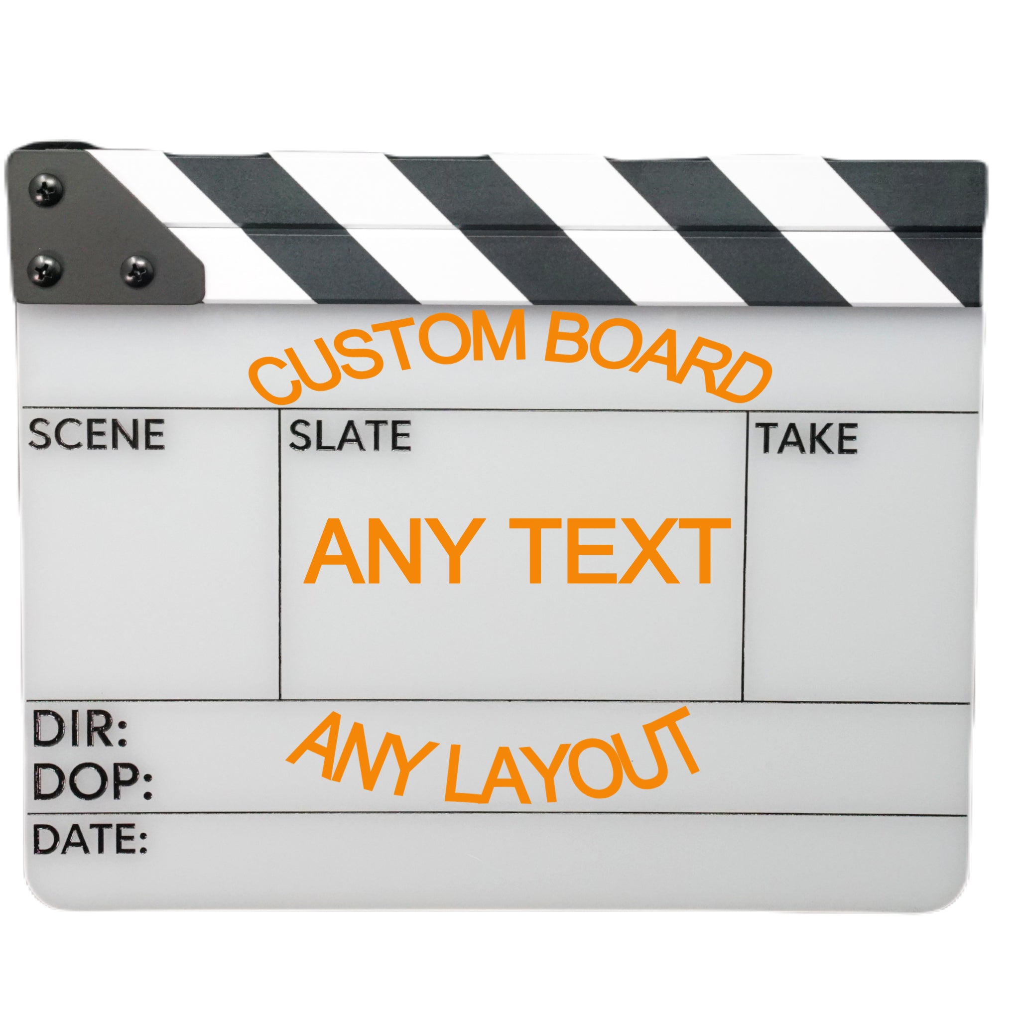 Custom Clapper Board Custom Professional Engraved Clapperboard (w/Sticks) – CineStore