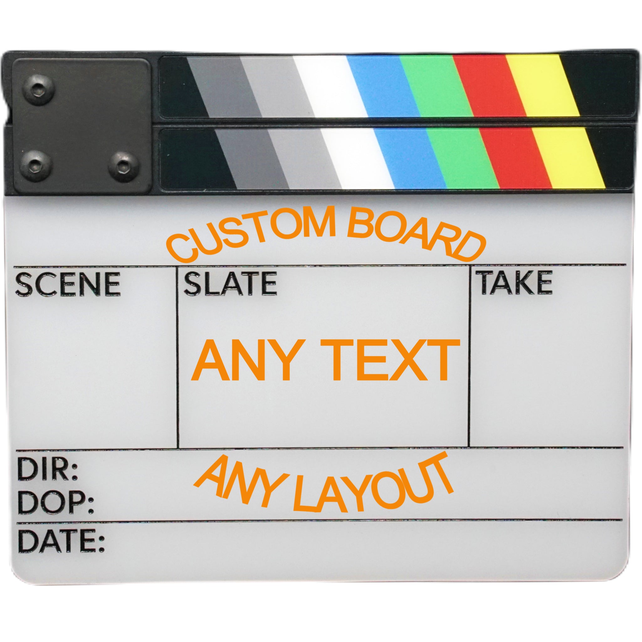 Custom Clapper Board Custom Professional Engraved Clapperboard (w/Sticks) – CineStore