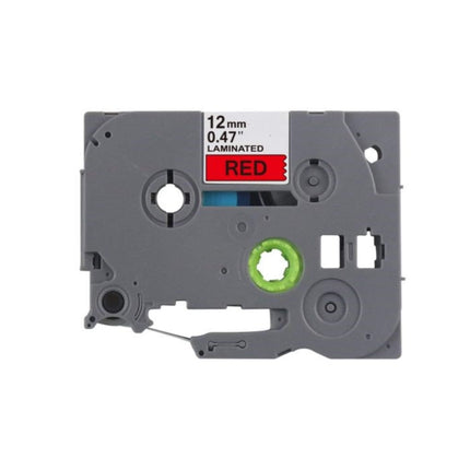 P-Touch 12mm Compatible Black On Red TZe-431