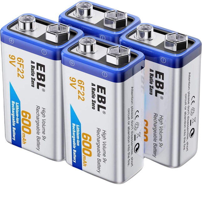 EBL Rechargeable 9V Pk4