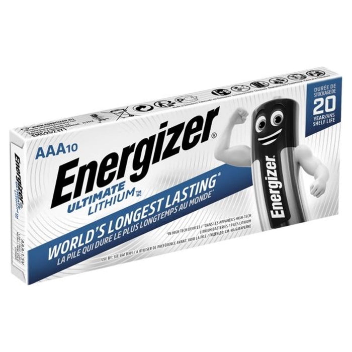 Energizer AAA Lithium Batteries (Pack10)