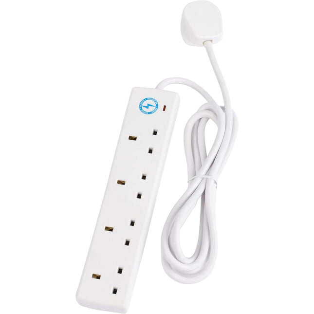 Extension Lead 240V 4-Way 13A Surge Protection 2m