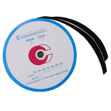 Self Adhesive Hook & Loop - Black