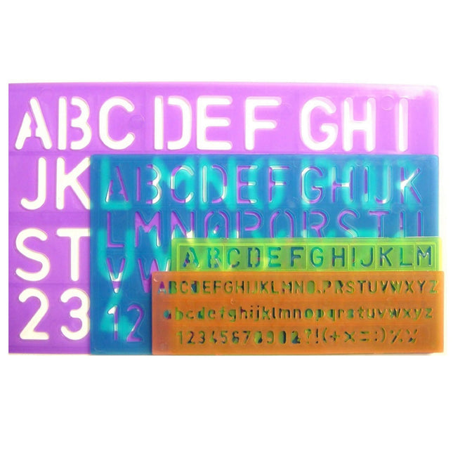 Letter Stencils (Pack of 4 sizes)