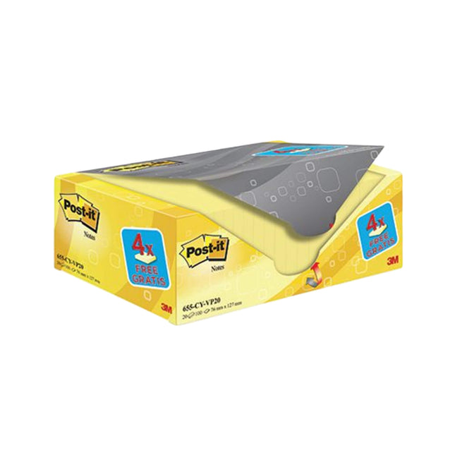 Post-It Canary Yellow Notes 76x127mm