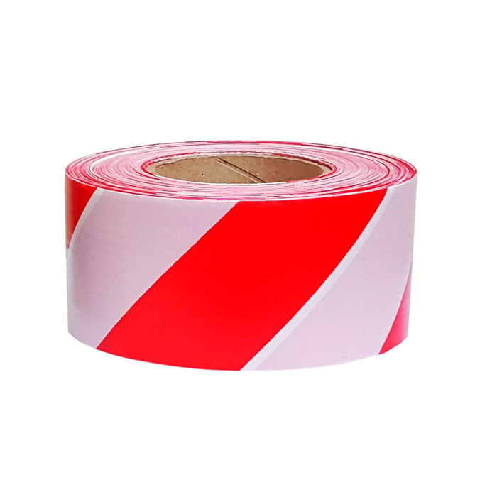 Professional Barrier Tape Red & White - 70mm x 500m (Clearance)