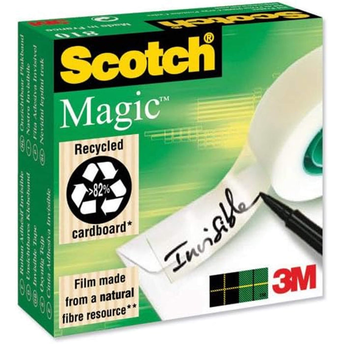 Scotch Magic 810 25mm x 66m)Invisible Tape Matte-finish Clear (Single)