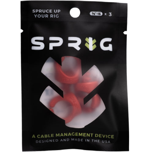 Sprig 3/8in cable management device for filmmakers