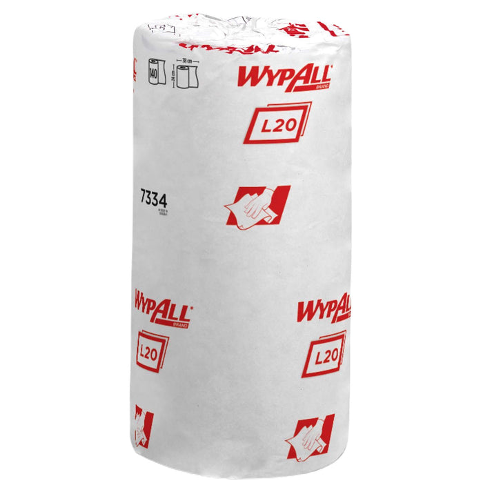 Wypall 7334 Wiping Paper L20 Compact Roll, 2 ply/140 sheets