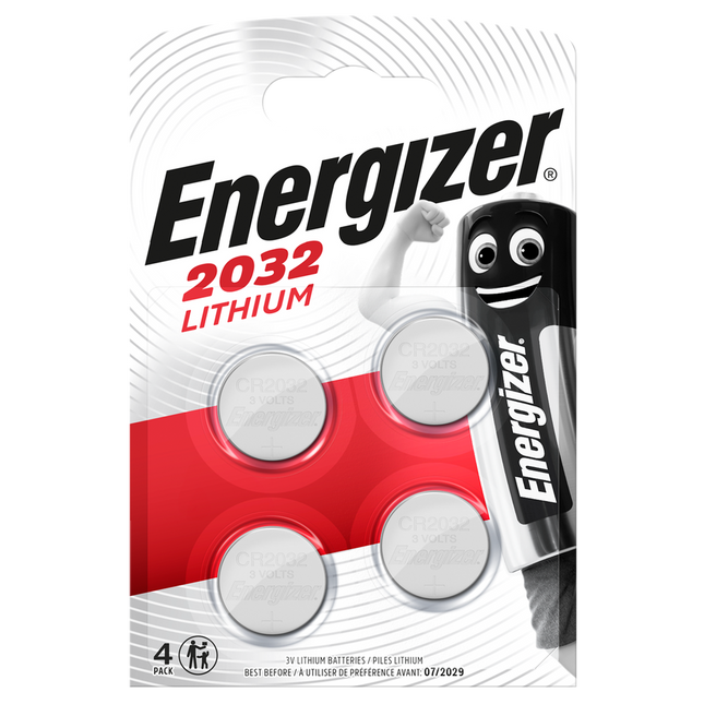 Energizer Lithium Battery CR2032 Pack 4