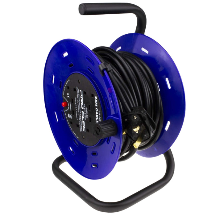 25m Cable Reel, 13A 4 Socket