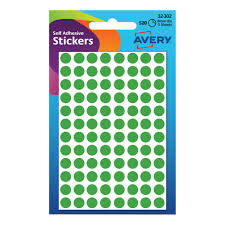 Avery Coloured Labels Round 8mm