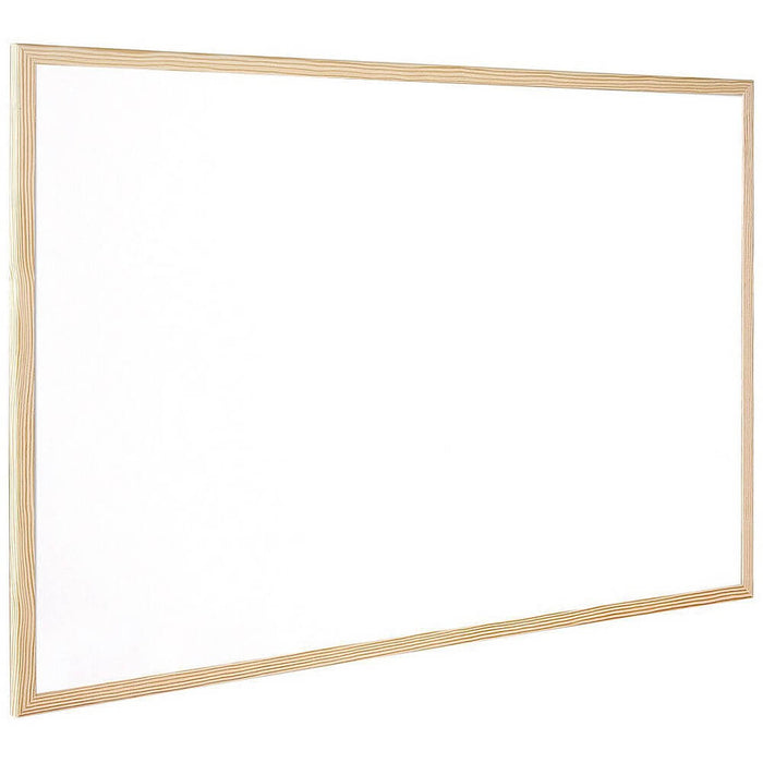 Bi-Office Drywipe Whiteboard Wood Frame 900mm x 600mm