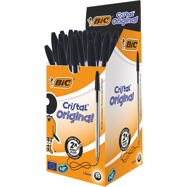 Bic Cristal Fine Pen Black (Pack 50)