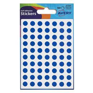 Avery Coloured Labels Round 8mm