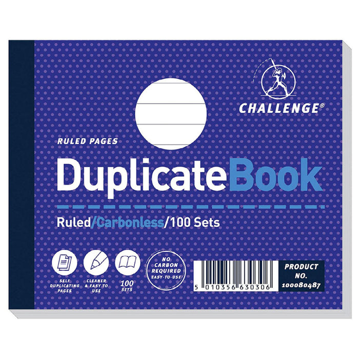 Challenge 105 x 130 mm Duplicate Book, Carbonless, 100 Pages