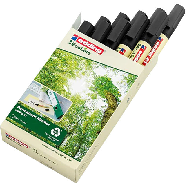 Edding EcoLine 21 Permanent Marker Bullet Tip 1.5-3mm - Black