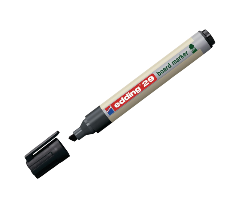 Edding EcoLine 29 Whiteboard Marker Chisel Tip 1-5mm Line - Black