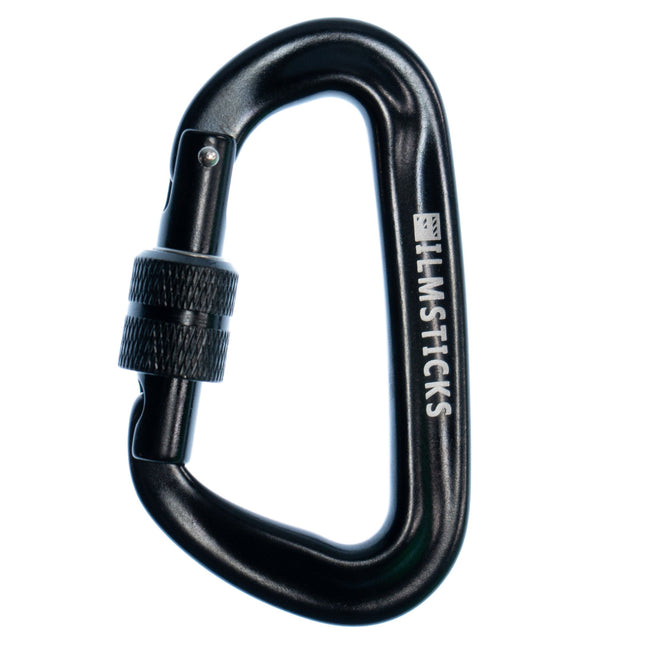 Locking Carabiner in Black - Pack of 5